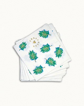 Le lot de 20 serviettes Merveilleuse Forêt