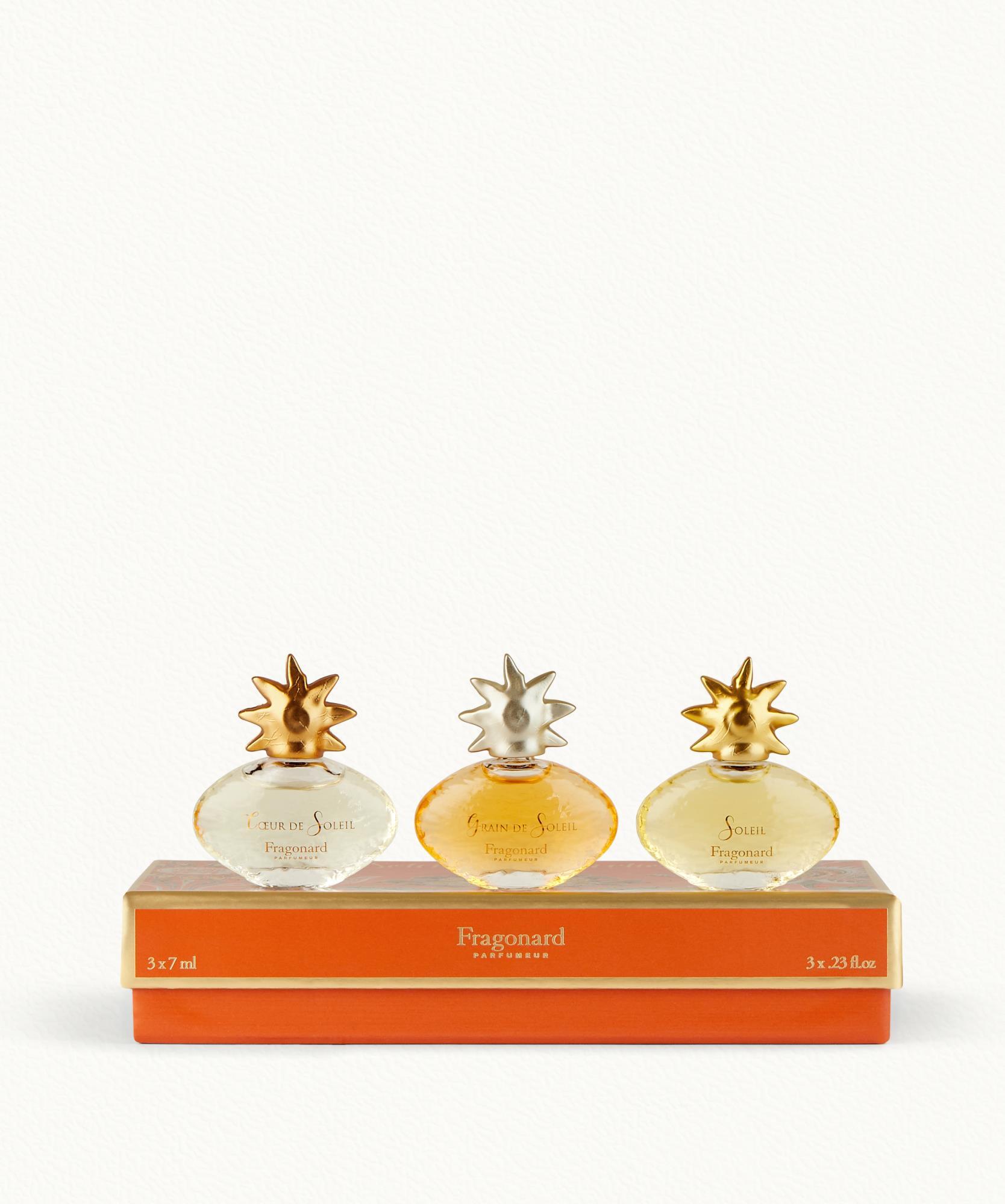 Miniatures Soleil collection Set of 3 Eaux de Parfum Fragonard