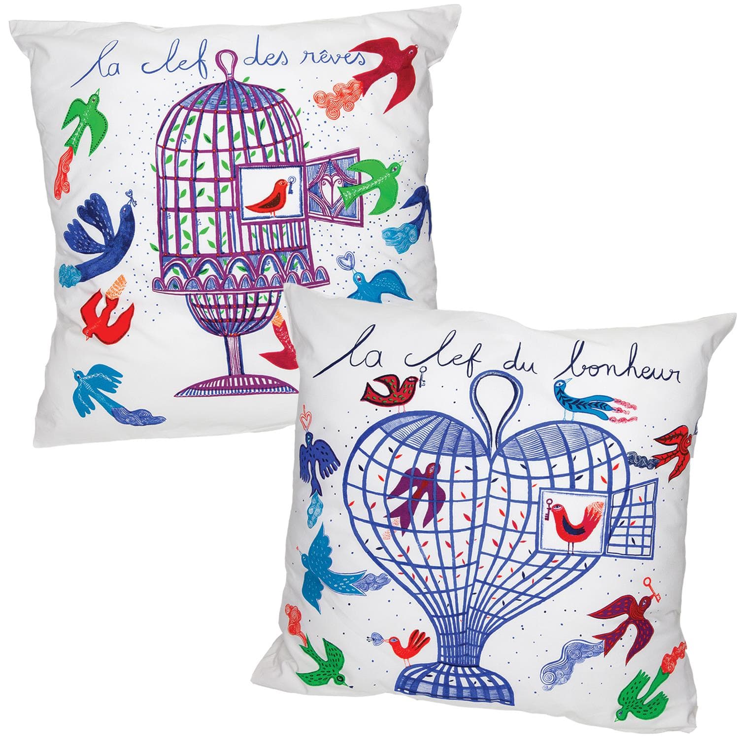 Set Of 2 Cle Du Bonheur Pillowcovers 65 X 65 Cm Square Fragonard 45 00