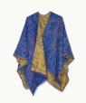 Jacquard Marbre poncho-shawl