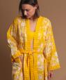 Rayures short dressing gown