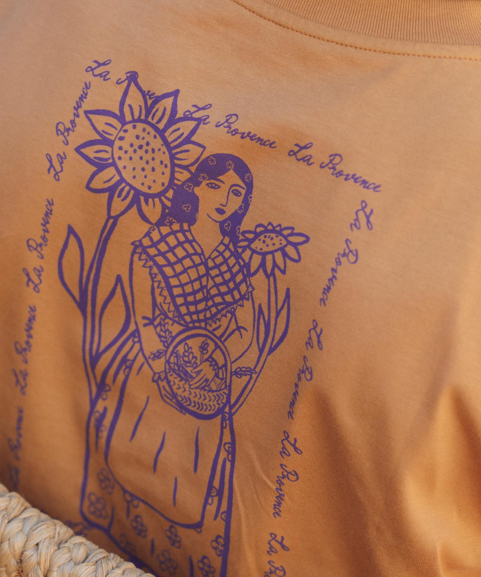 T-shirt La Provence 100% cotone Cammello Fragonard - 55,00