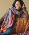 Joyeux Sapin wool shawl