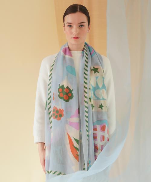 Baies Nordiques wool shawl