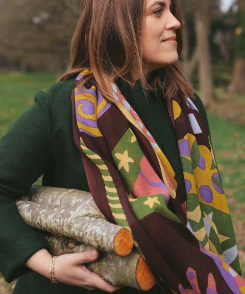 Baies Nordiques wool shawl