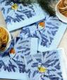 Lot de 4 Serviettes de table Mésanges