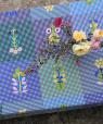 Nappe en coton Jardin Fantastique Bleu (160 x 280cm)