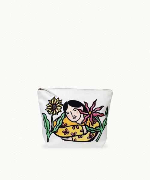 Pochette en coton imprimé Parler aux Fleurs