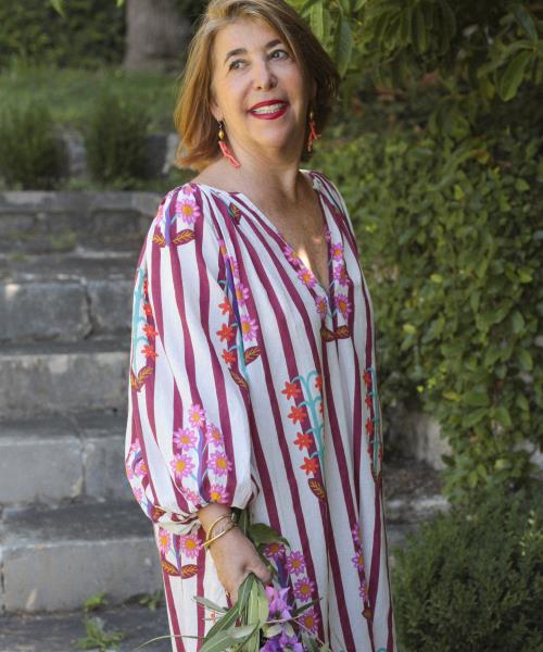 Robe longue Elvira imprimé Fleurs Imaginaires
