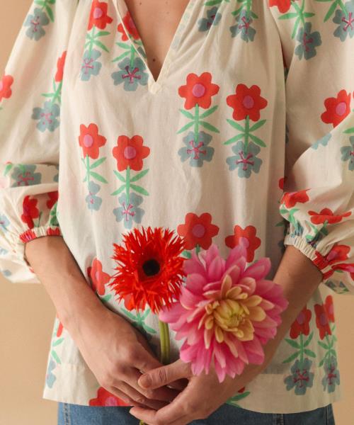 Blusa estampado Mayanka Fleur Double