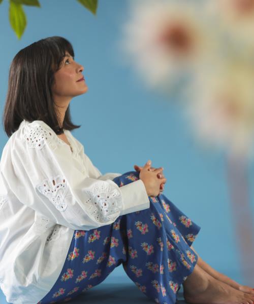 Blusa Julia de algodón con bordados Coup de Soleil