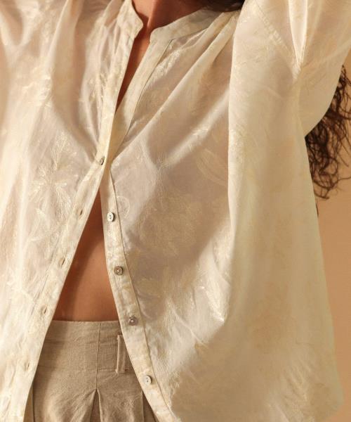 Blusa Louisa de algodón con bordado Floreal